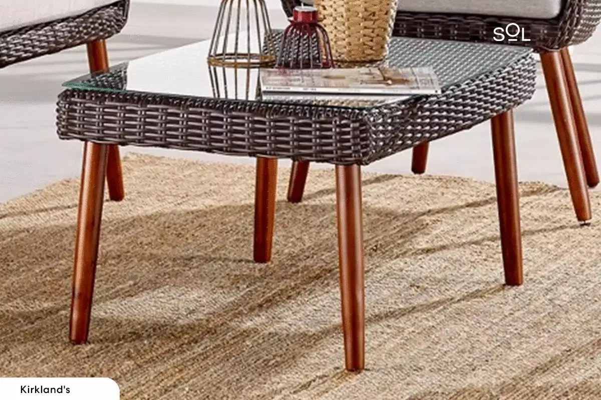 The Athens Modern All-Weather Wicker Outdoor Coffee Table