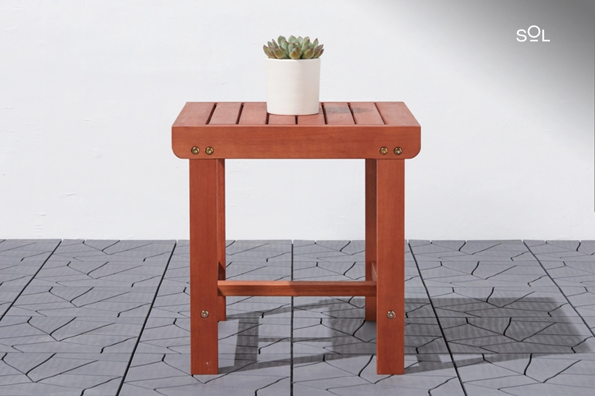 SOL Patio Wood Side Table