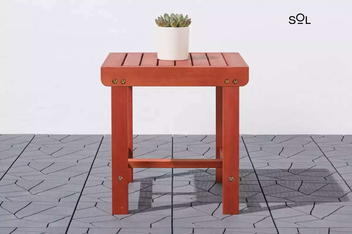 SOL Patio Wood Side Table