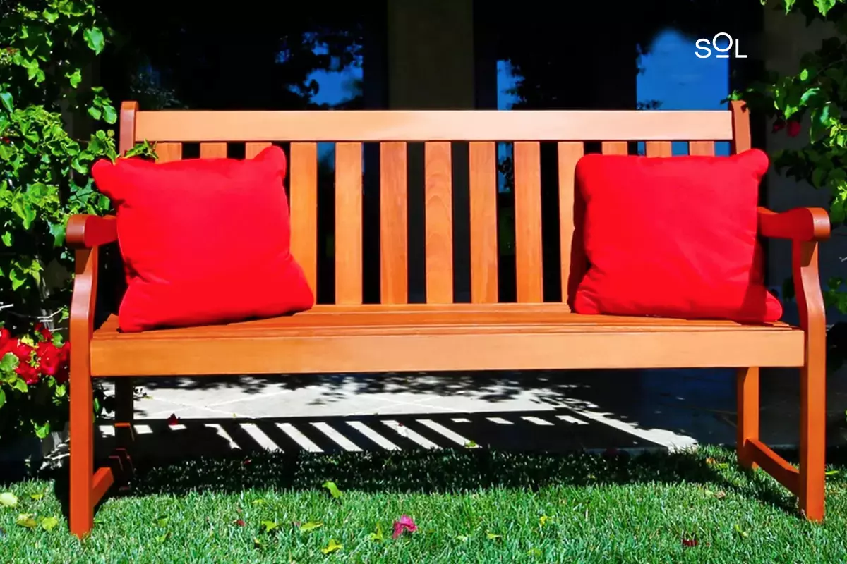 SOL Urban Oasis 5-foot Wood Garden Bench