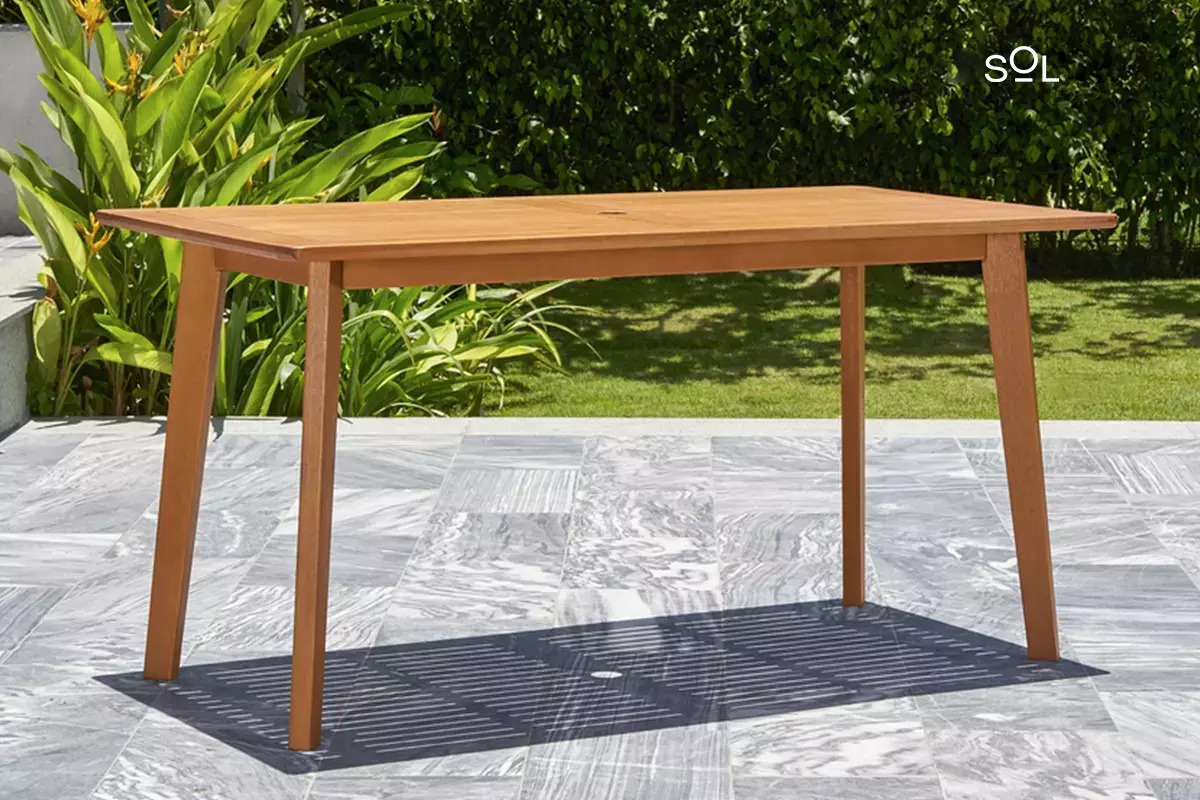 SOL Wood Patio Dining Table