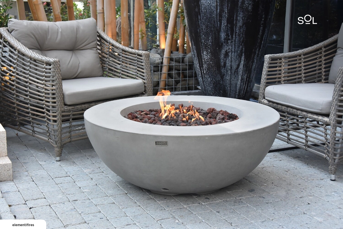 Elementi Lunar Bowl Outdoor Fire Pit Table