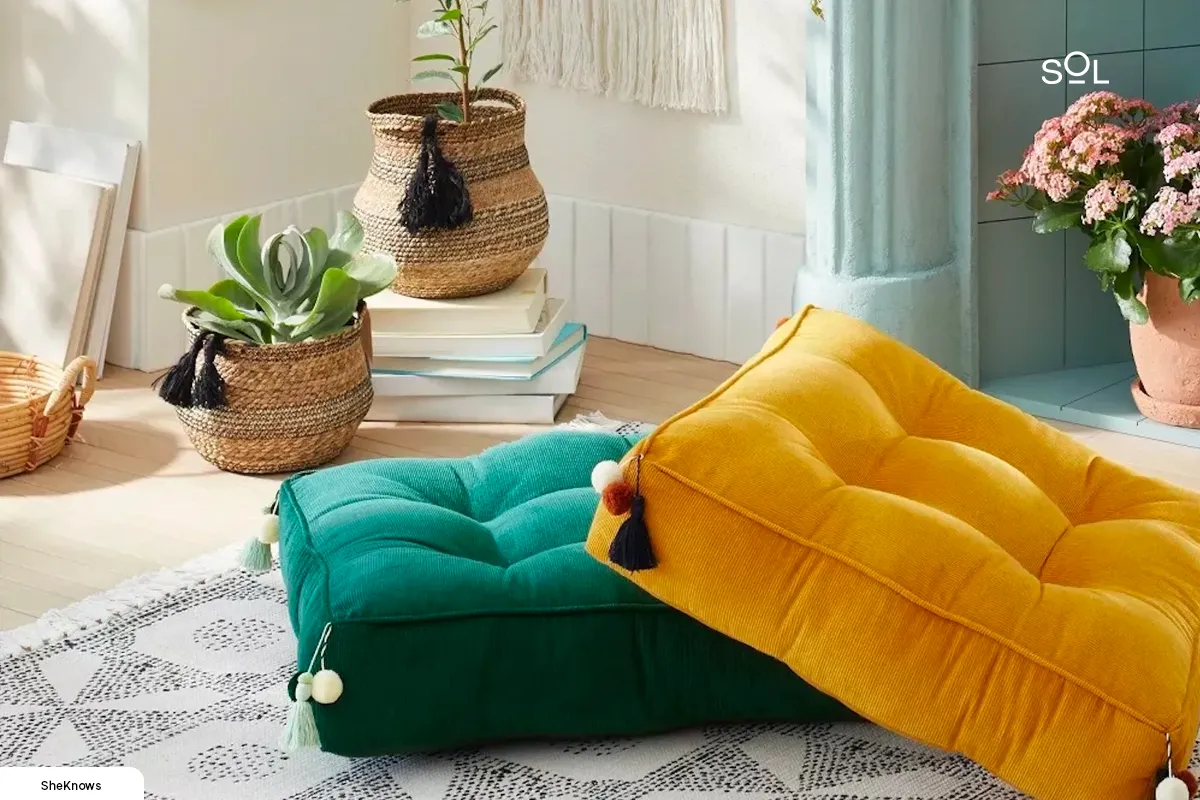 Introduce Floor Pillows - Balcony decor ideas