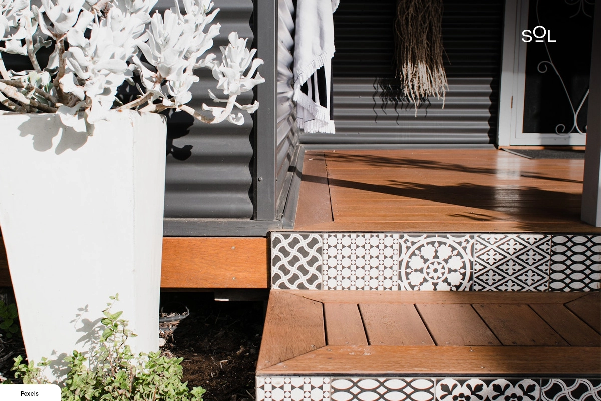 Use Patterned Tiles - Front porch design ideas