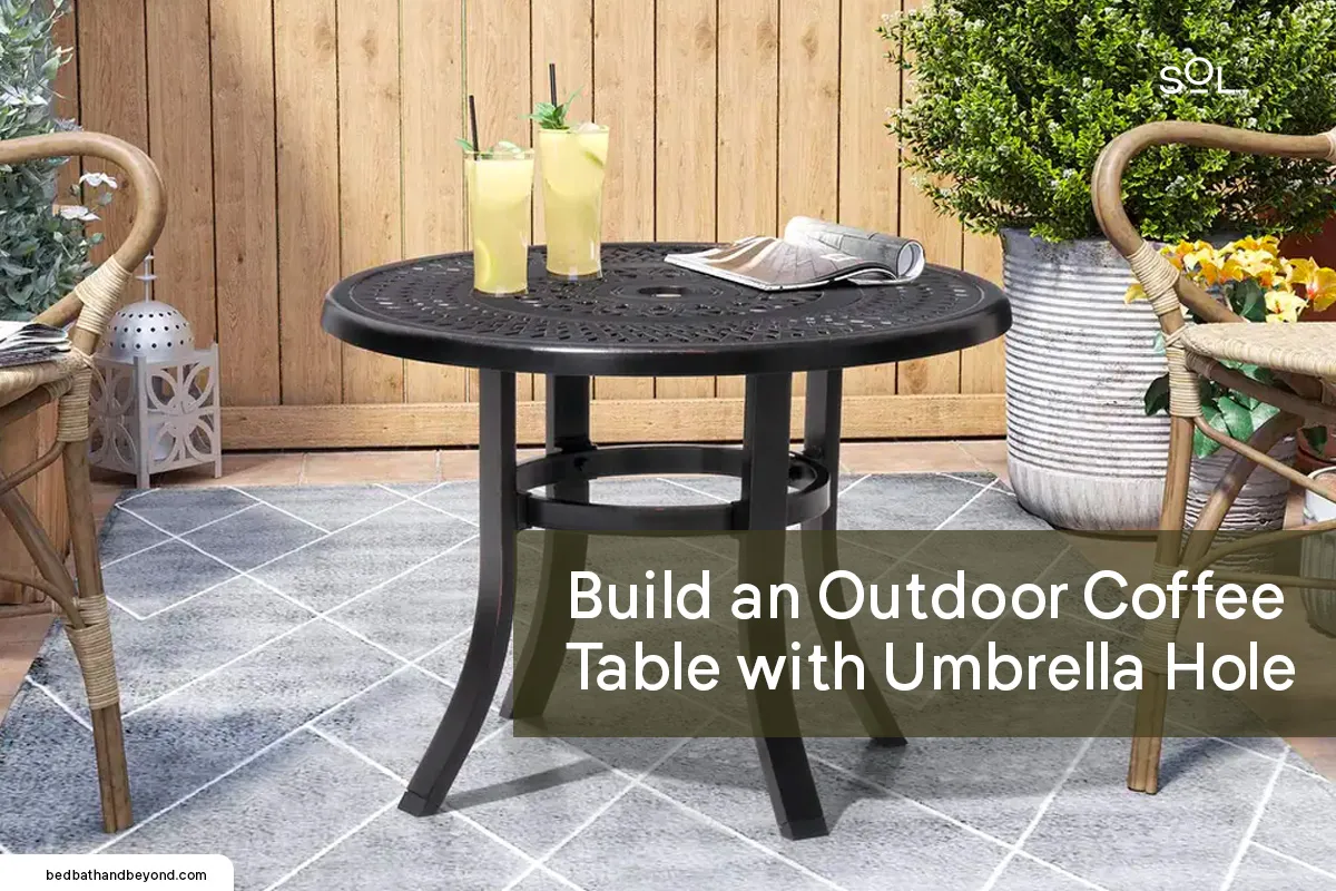 Building Your Own Outdoor Coffee Table with Umbrella Hole