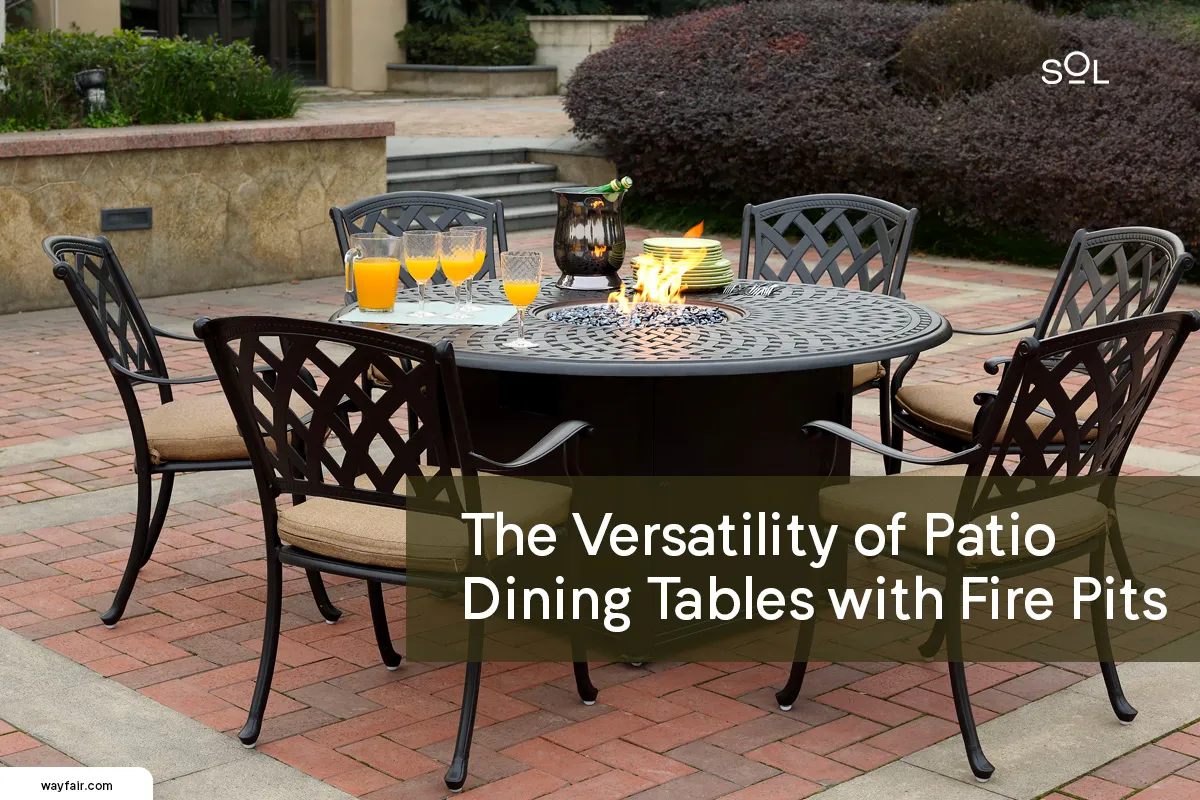 Patio Dining Table with Fire Pit: Where Dining and Warmth Converge
