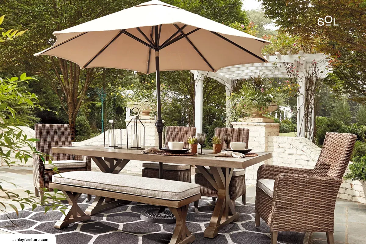Sunshine Meals: DIY Patio Dining Table with Umbrella Hole Tutorial