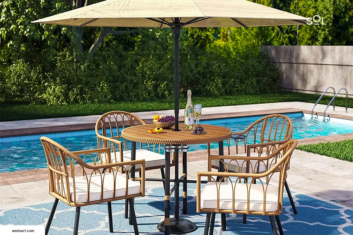 DIY Guide To Make A Round Patio Dining Table With Umbrella Hole