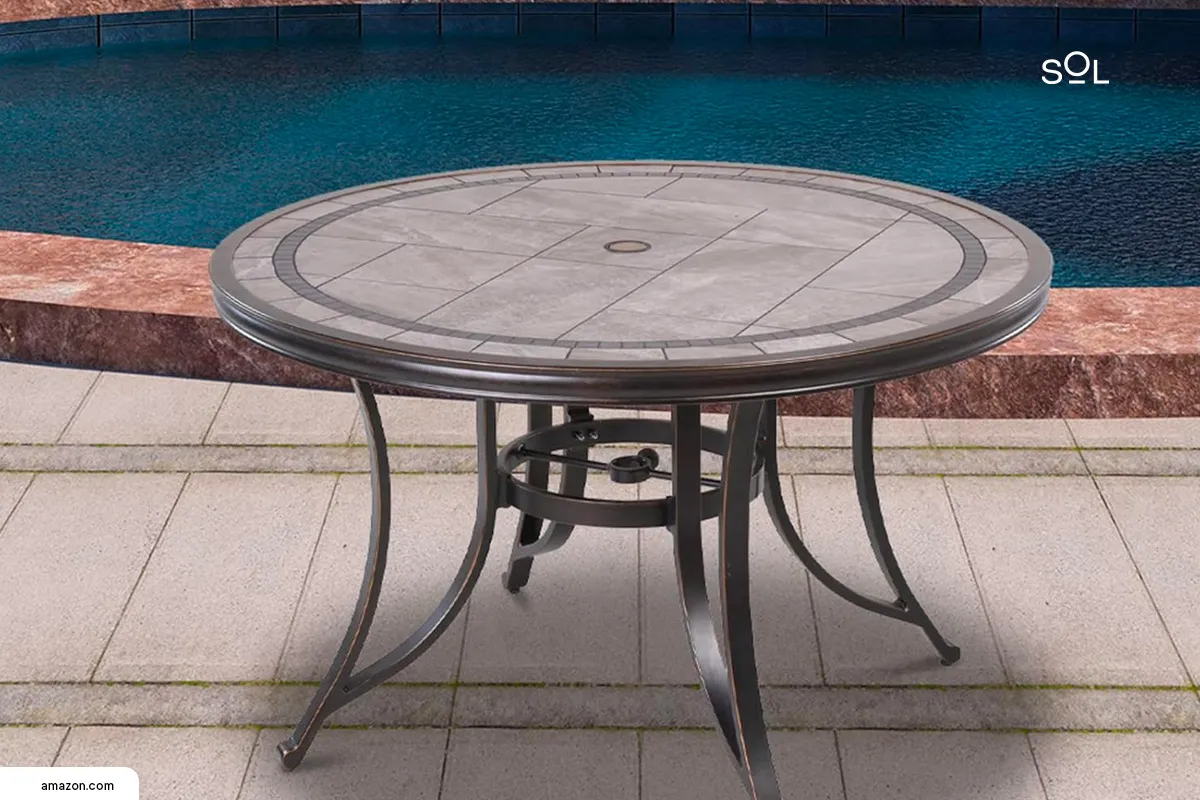 Advantages of Patio Dining Table with Tile Top