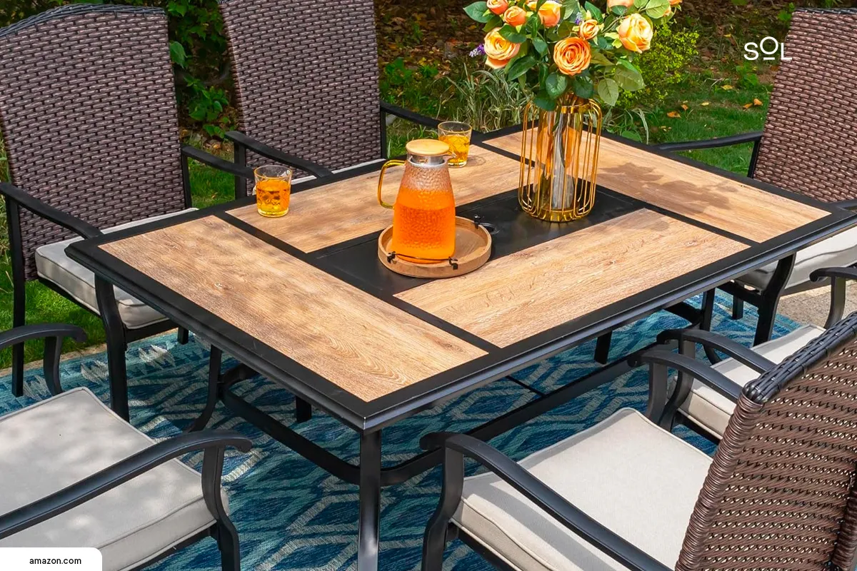 DIY Patio Tiled Dining Table