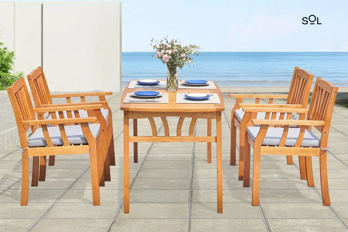 SOL Coastal 5-piece Outdoor Dining Set