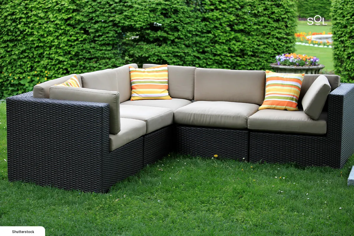 Sleek and Stylish: Black Wicker Outdoor Sofa