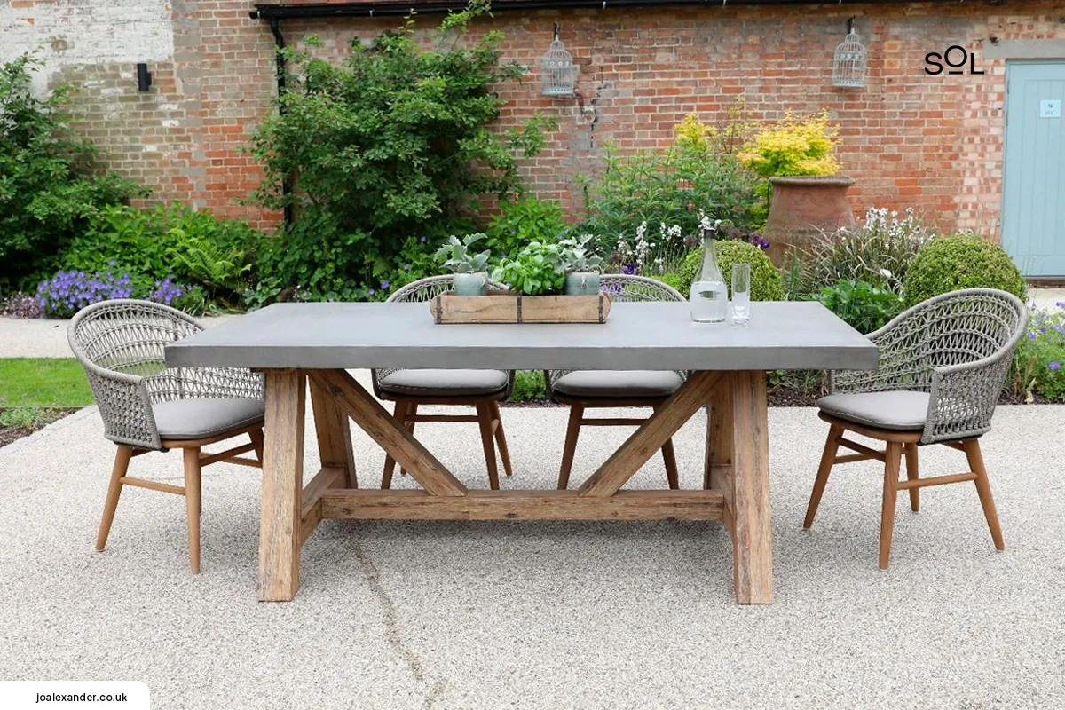 Steps to build your DIY concrete patio table
