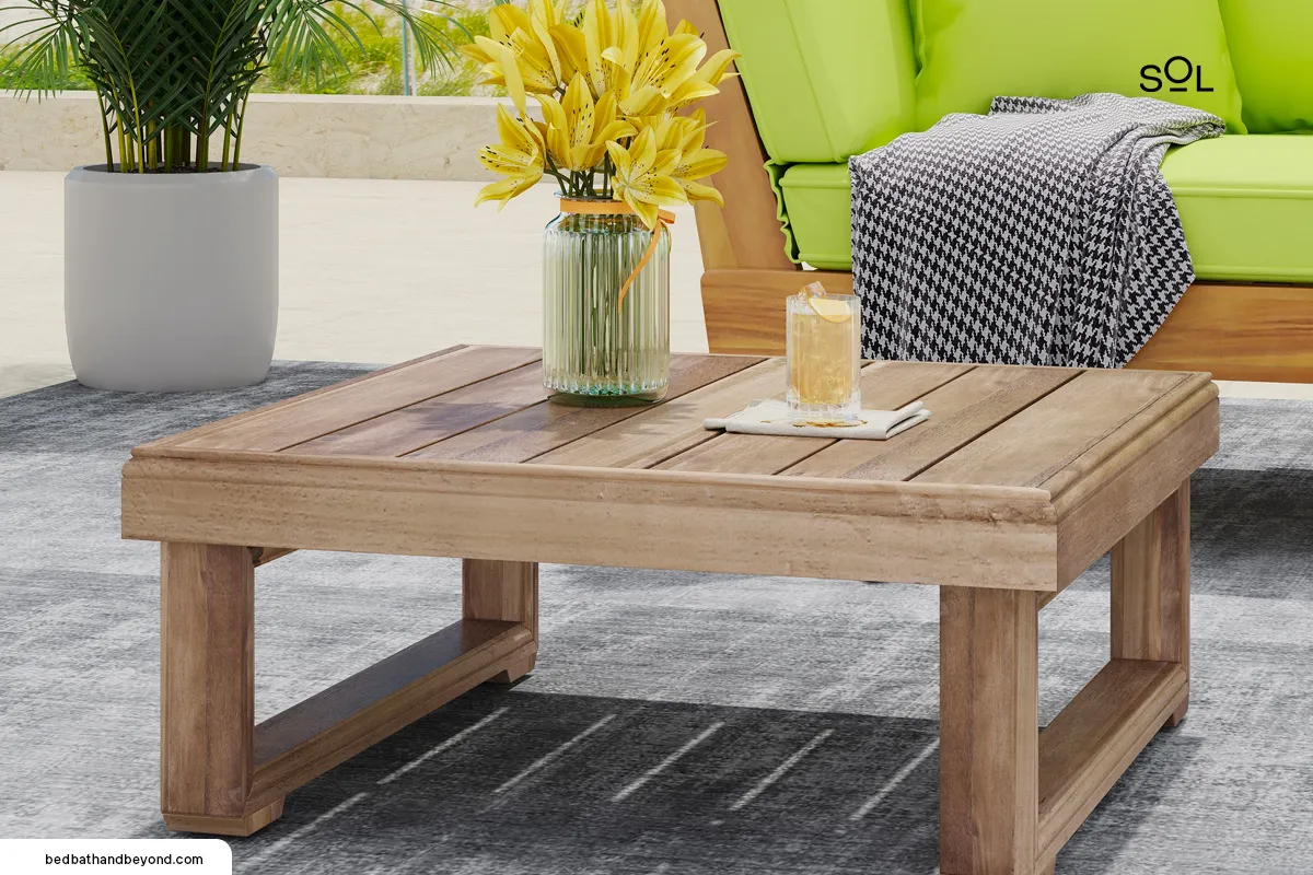 Wood - Overall Best for Outdoor Coffee Table