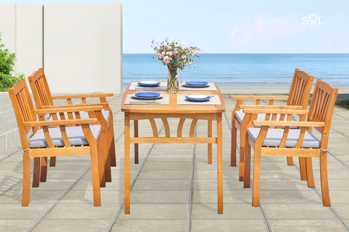 Coastal 5-Piece Outdoor Dining Set