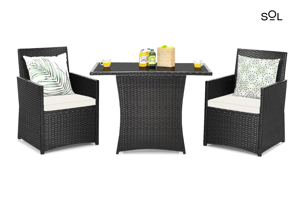 Tangkula 3 Pcs Patio Set